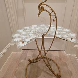 Peacock corner table