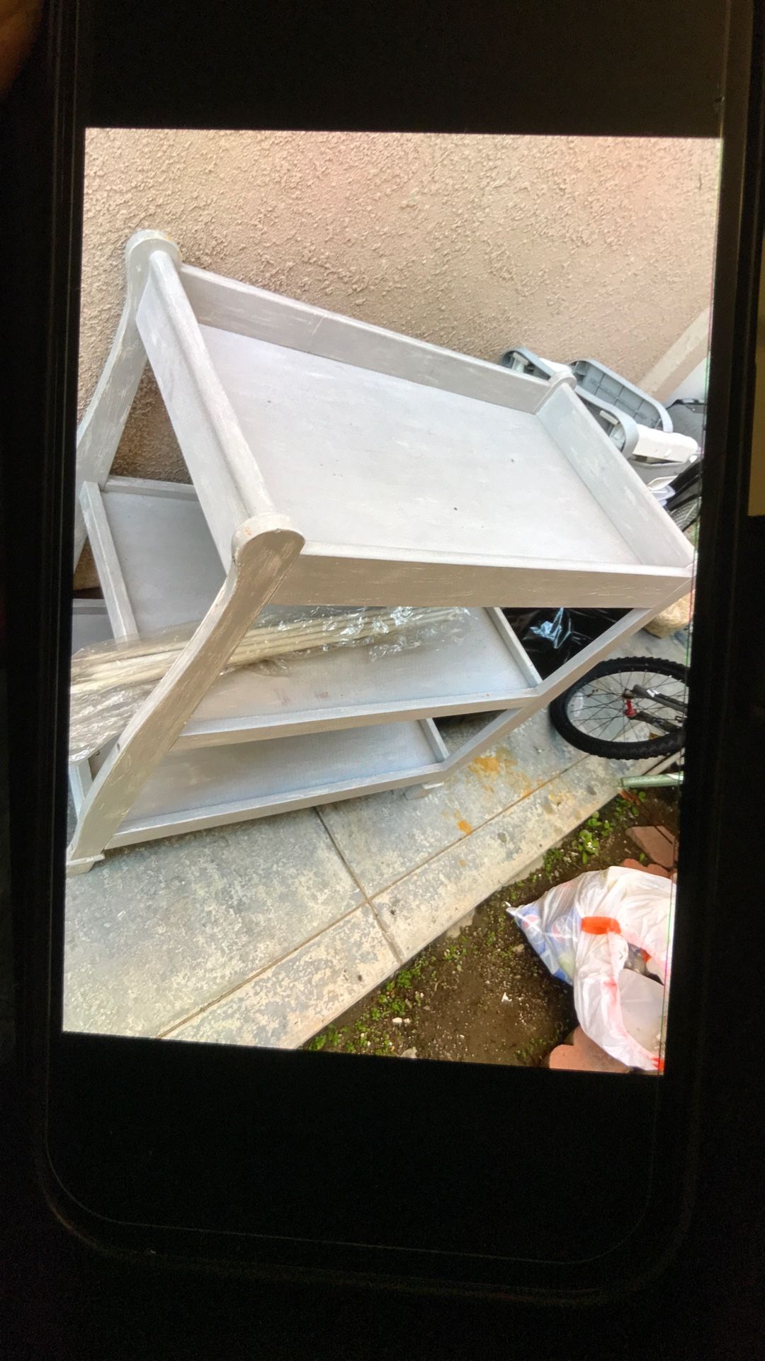 Wood Cart Or Baby Changing Table