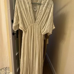 L New Gauge Cream Summer Dress