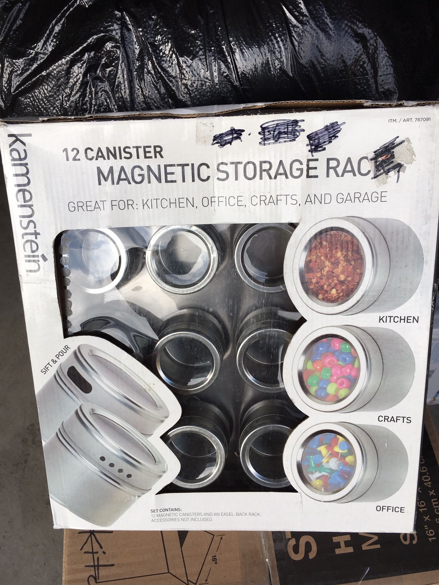 Kamenstein 12 canister magnetic storage rack set in excellent condition