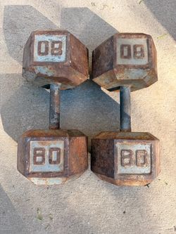 80 lb Hex Dumbbell Pair