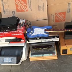 Electronics Lot For Parts or Repair VHS Recorder Rock Band Monopoly Magnavox
