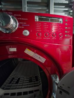 LG RED Front Load Washer and Gas Dryer