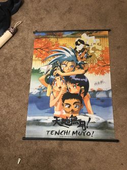 Tenchi Muyo Signed Anime Wall Scroll
