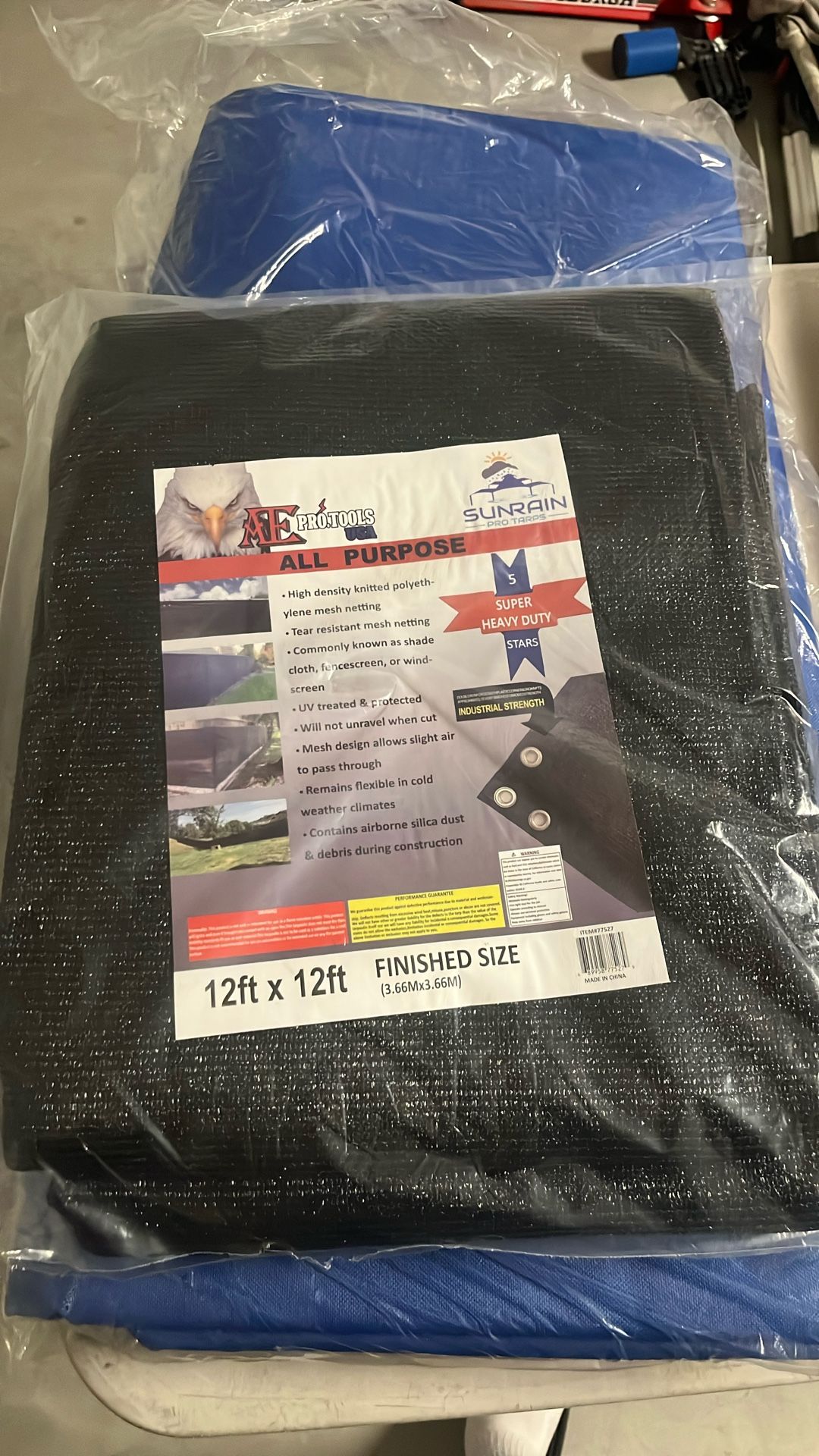 12x12 Tarp Heavy Duty Shade