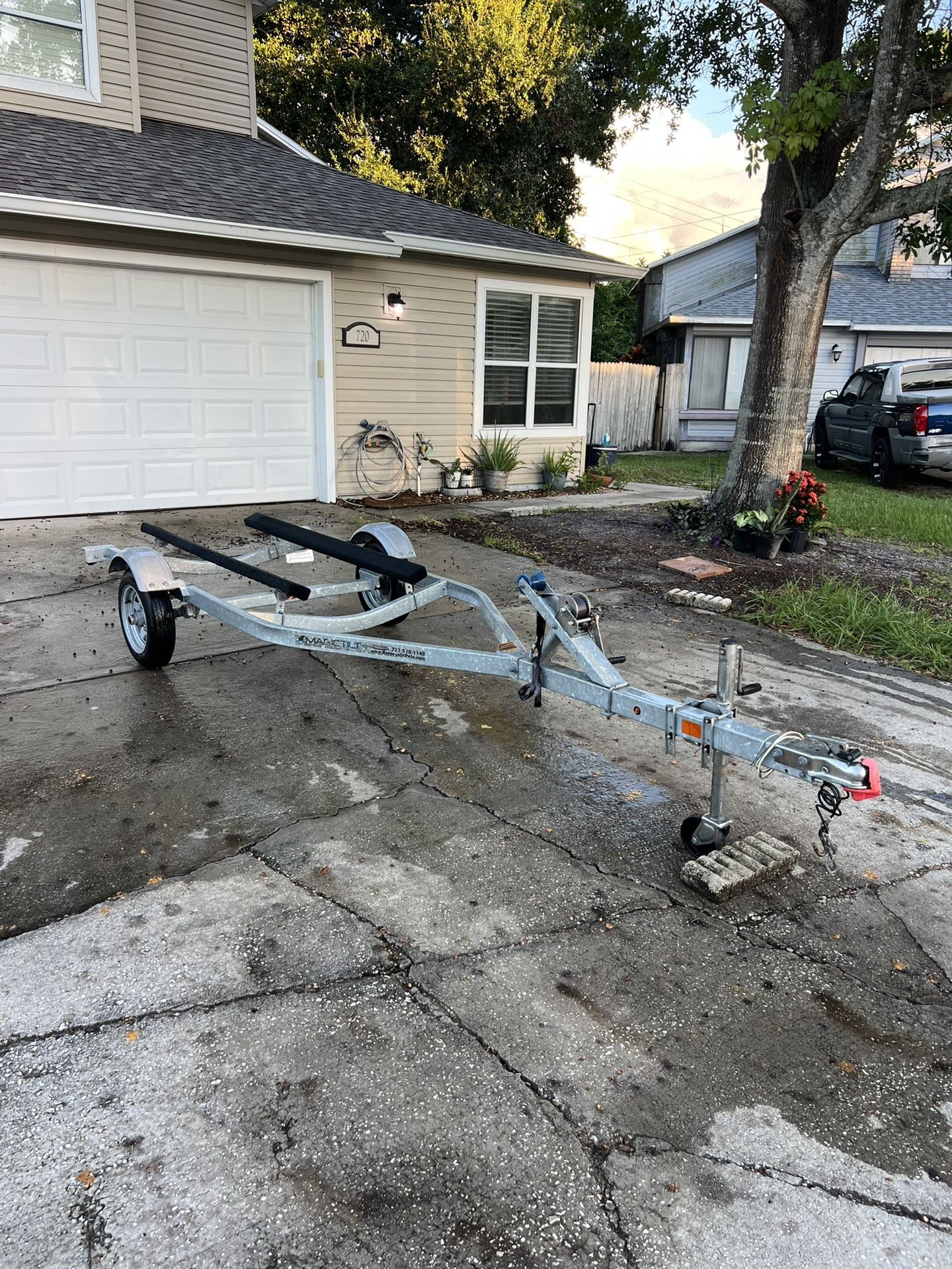 ‼️ Magic Tilt Galvanized Jet Ski Trailer – Clean, Rust-Free, Ready to Tow ‼️