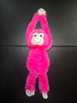 Pink Hanging Monkey Stuffed Animal
