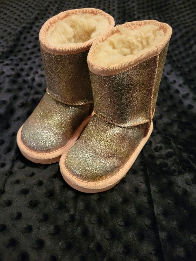 UGG Pink Glitter Boots Girls Size 6