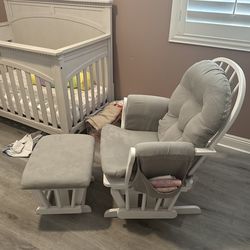 Rocking chair & stool for Nursery or any room