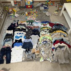 Baby Boy Clothing Lot – 12 Months – 80+ Pieces – Great Brands – $25