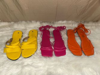 ☀️ Vibrant Summer Sandal Bundle (3 Pairs) | Fits Sizes 8-9
