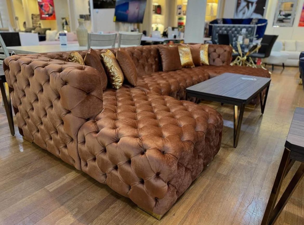 In Stock! Double Chaise Sectional