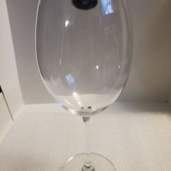 Bordeaux Wine Glass Goblet Bohemia Crystal Bruna Pattern New 8 7/8"