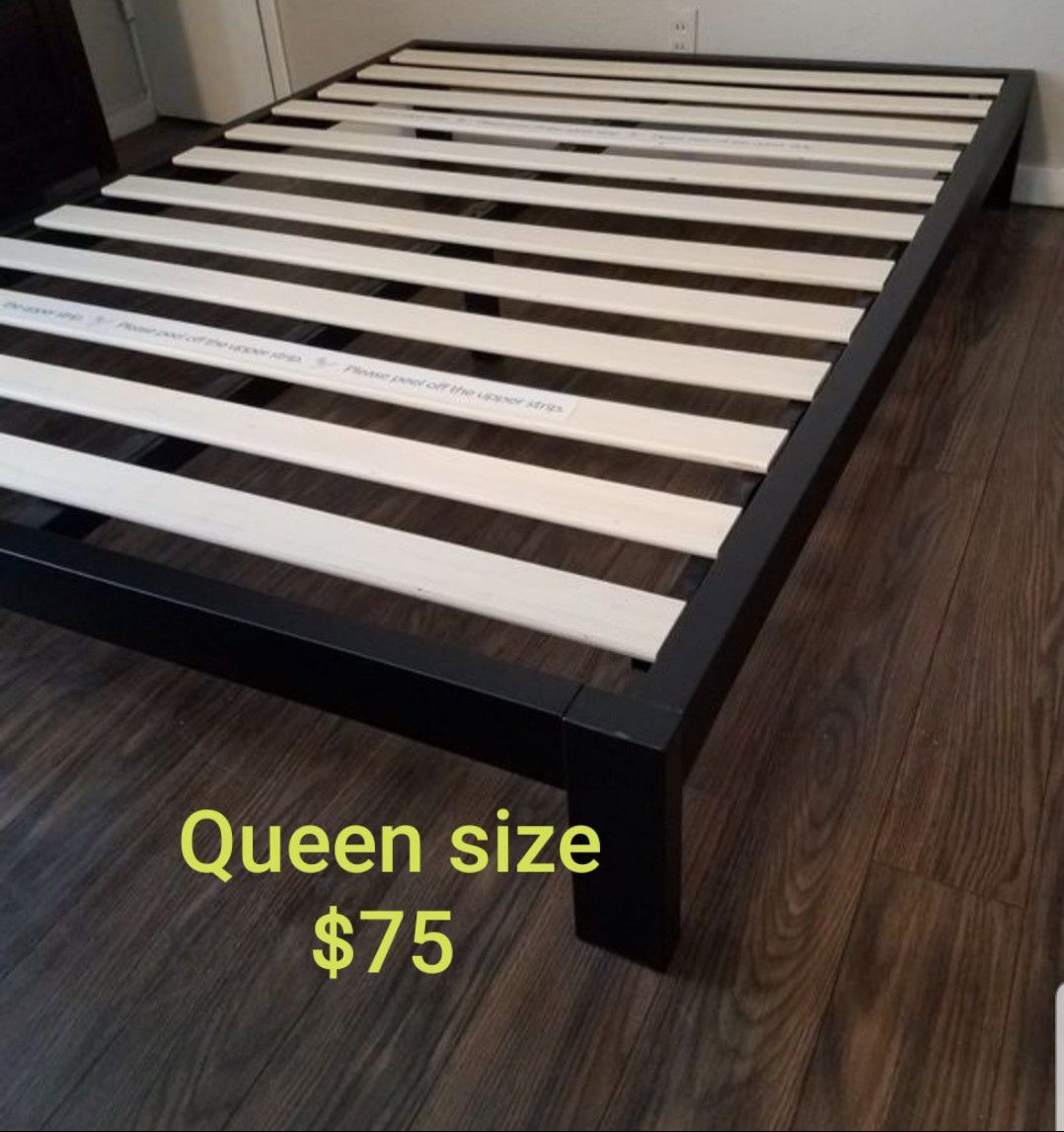 Platform bed frame Queen size. Brand new.