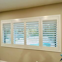 Interior Real Wood Shutters- For Windows, Sliding Doors, French Doors, Closets, & more! Persianas de Madera. P#: (951) 573-2560