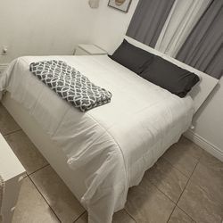 white ikea bed frame 