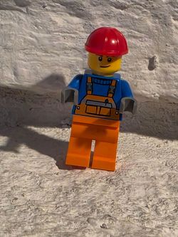 Lego Construction Worker Minifigure