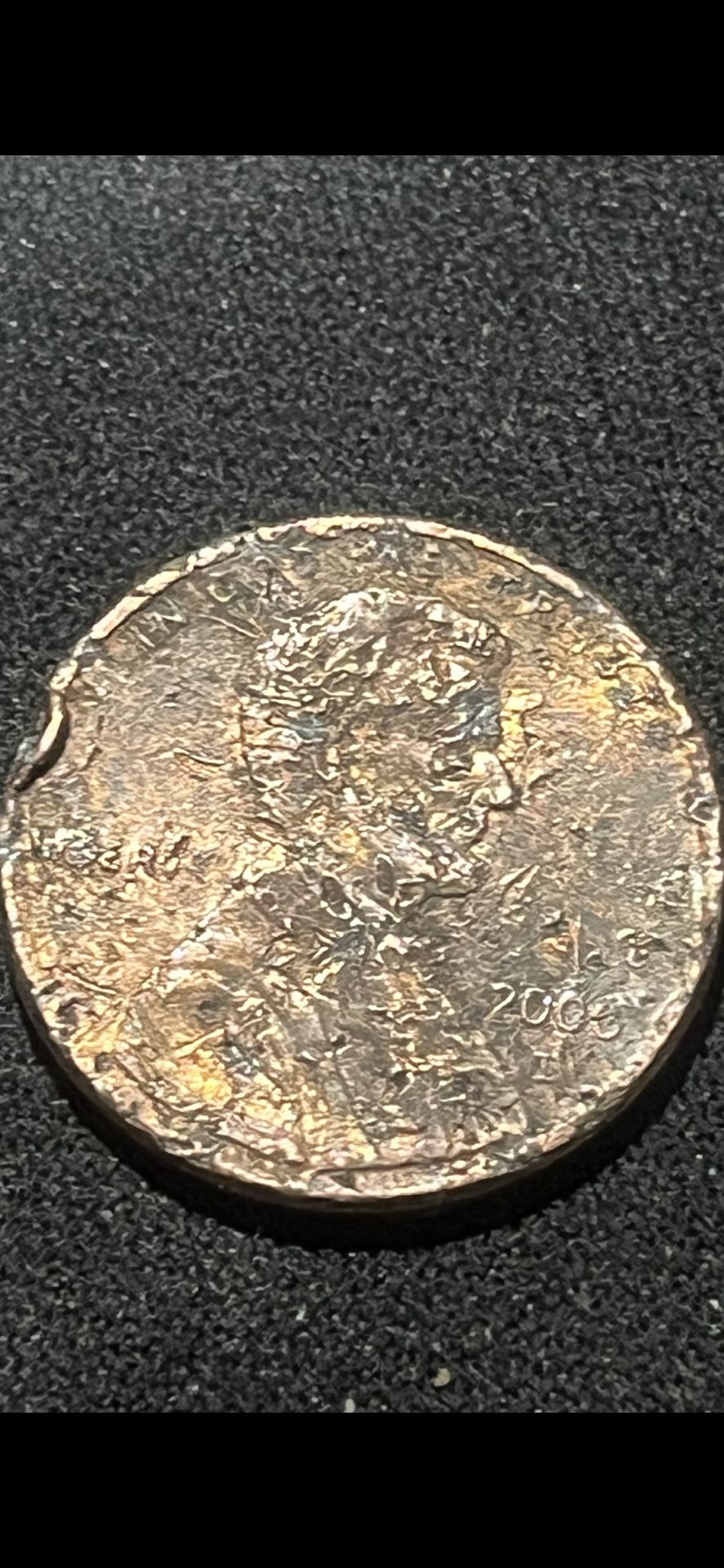 2000 D Penny Coin With Lamination