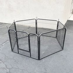 (Brand New) $70 Heavy Duty 24” Tall x 32” Wide x 6-Panel Pet Playpen Dog Crate Kennel Exercise Cage Fence Play Pen