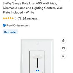 3 Way/Single Pole Dimmer Switch, Indicator Light