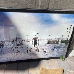 Picture Wall Couple Romantic Grey And Red 