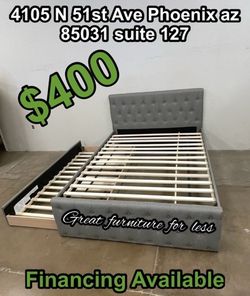 Trundle bed full over twin brand new