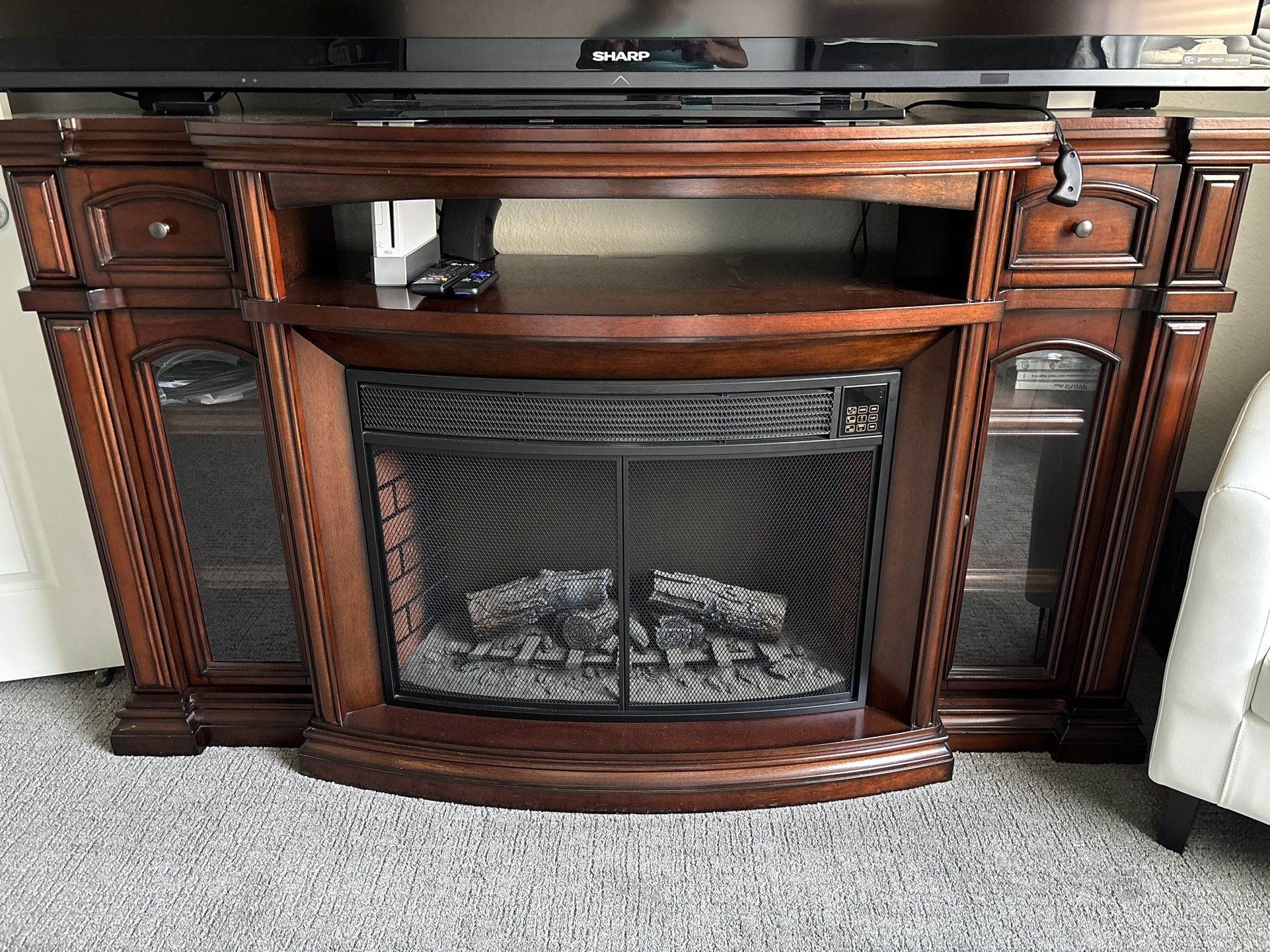 Electric Cherrywood Fireplace