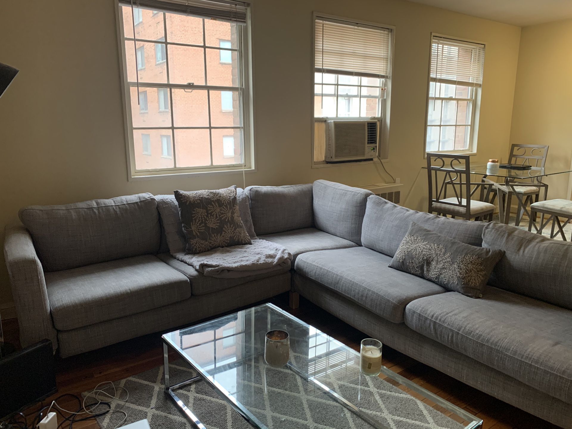 Lavender-Grey Sectional
