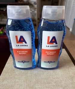 L.A. Looks Extreme Sport Tri-Active Hold Gel in blue 2 Bottles