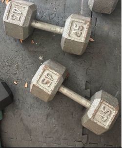 45 pound dumbbells