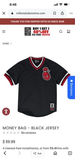 Million Dolla Motive Money Bag Black Jersey