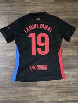 Barcelona Lamine Yamal Jersey Player Version Size XL