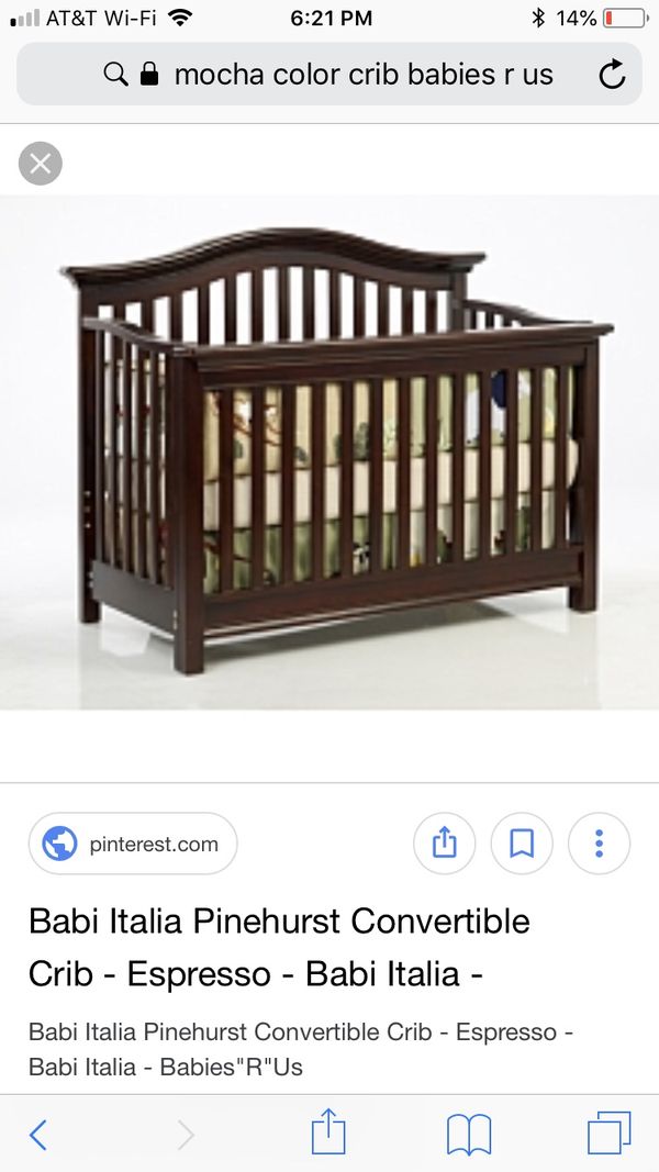 Babi Italia Convertible Crib Espresso With Toddler Conversion Kit