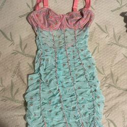 Pin Mint Green In The Garden Corset