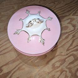 Vintage Pink Bowl With Lid