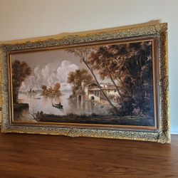 HUGE VINTAGE PAINTING 