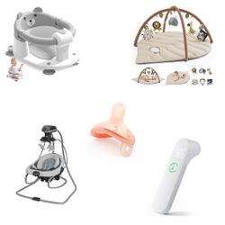 Baby Essentials Bundle - Graco Swing, Play Gym, Bath Seat & More - Save $175+
