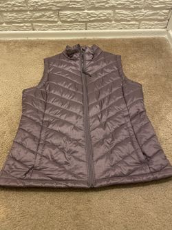 Women's Quilted Columbia Vest - Purple size L