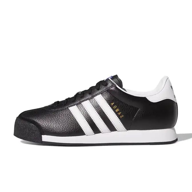 NEW Adidas Originals Mens Samoa Leather Core Black White