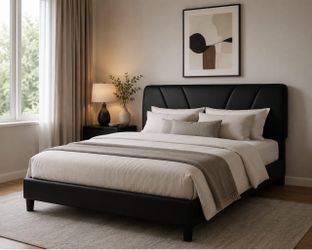 New king  bed frame + 12” mattress