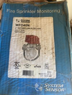 Fire sprinkler flow switch 4’