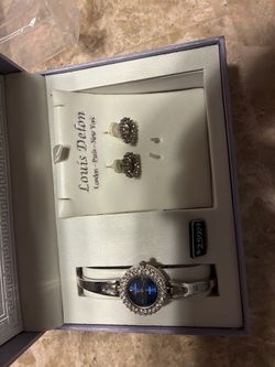 Louis Delon watch/earrings set