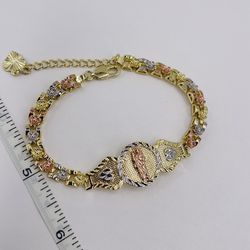 San Judas Pulsera Oro Laminado 18k/Bracelet Gold Plated 18k