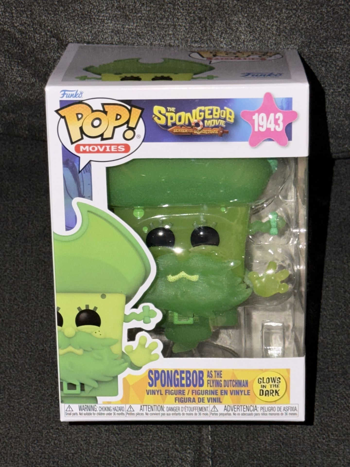 Funko Pop SpongeBob As The Flying Dutchman Glow In The Dark Vinyl Figure New in Box
