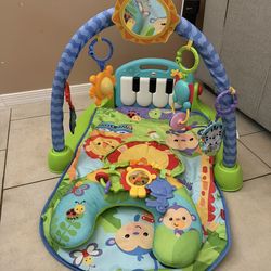 Fisher-Price Kick 'n Play Piano Gym & Cozy Fit Playtime Tummy Wedge