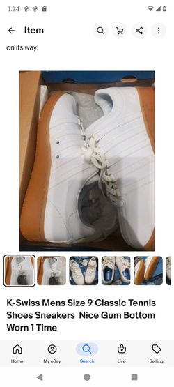 K-SWISS CLASSIC VN GUM BOTTOM  men size 9