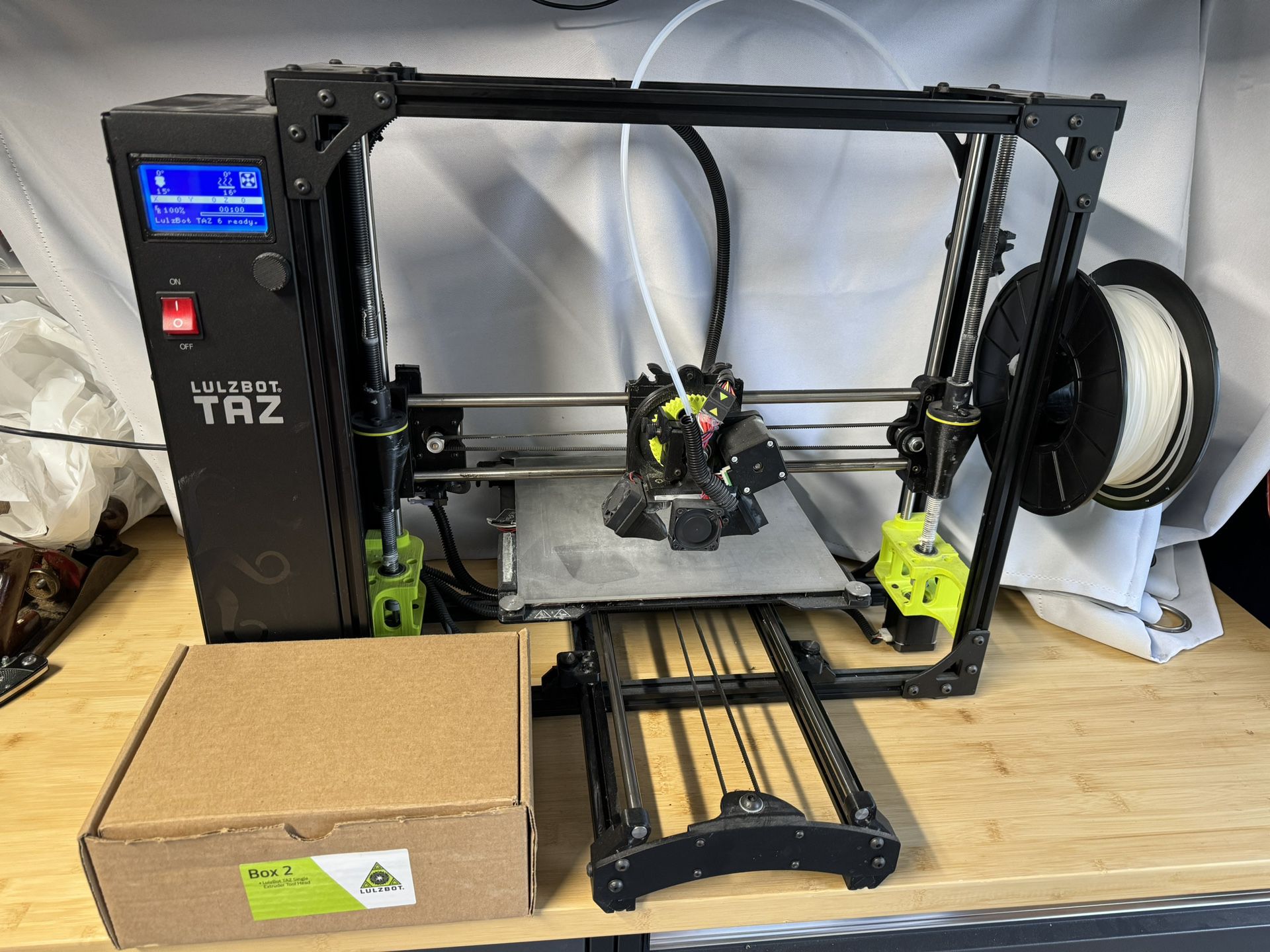 LulzBot TAZ 6 3D Printer With Over $300 Of Filament 