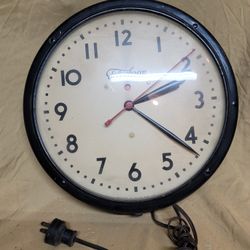 School And Navy 1950's Telecron Wall Clock