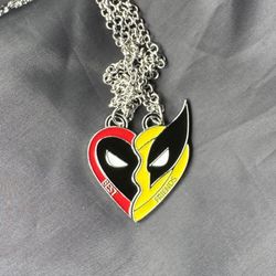 Deadpool And Wolverine Necklace Chain Charms (2-pack)