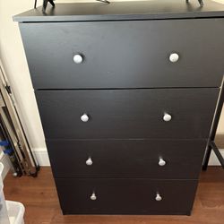 4 Drawer Black Dresser